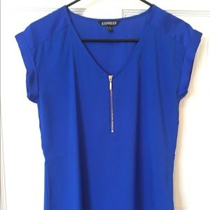 SOLD Express Women’s Silky V Neck Zip Blouse